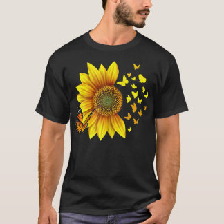 T-shirt Conception des papillons de tournesol