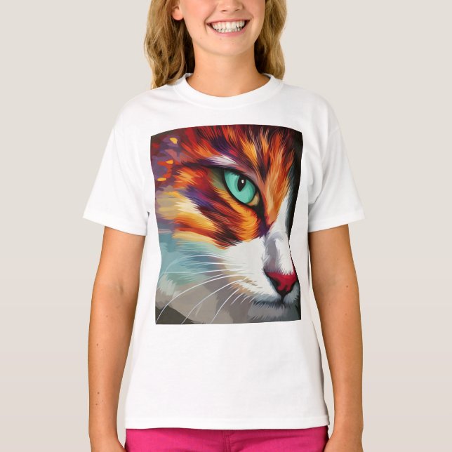 T-shirt Conception des yeux de chat (Devant)
