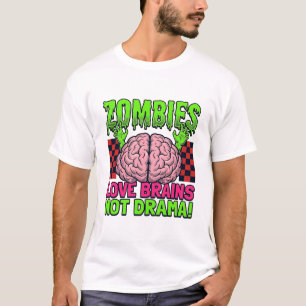 T-shirt Conception d'horreur vintage Amour de zombies cerv