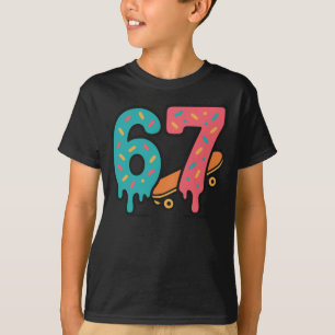 T-shirt Conception d'illustration de skateboard 6 7 Drip
