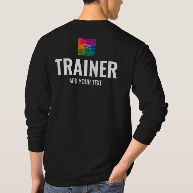 T-shirt Conception d'impression recto verso Mens Longue Ma (Dos)