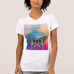 T-shirt Conception d'invitation élégante papillon et couch