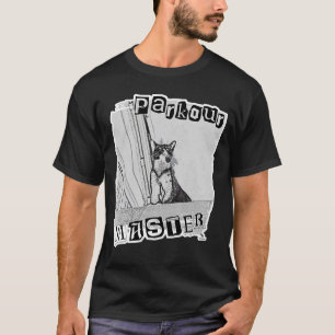 T-shirt Conception drôle de chat punk maître de parkour