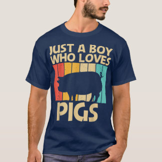 T-shirt Conception Drôle De Cochon Pour Garçons Enfants Co