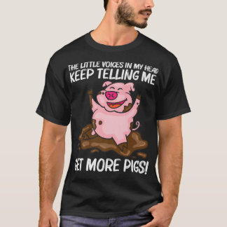 T-shirt Conception Drôle De Cochon Pour Hommes Femmes Ferm