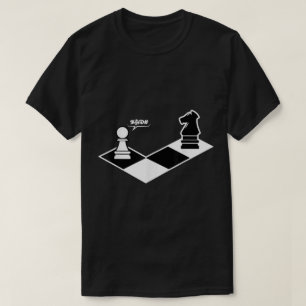 T-shirt Conception drôle de pion d'échecs contre cavalier