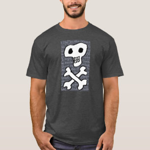 T-shirt Conception du crâne et des os croisés
