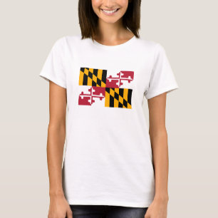 T-shirt Conception du drapeau de l'État du Maryland