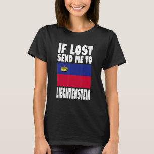 T-shirt Conception du drapeau du Liechtenstein  Si perdu e