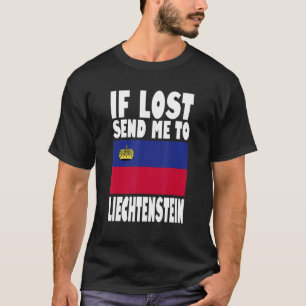 T-shirt Conception du drapeau du Liechtenstein  Si perdu e