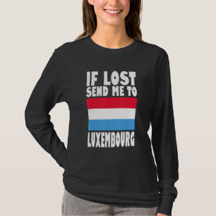 T-shirt Conception du drapeau luxembourgeois Si perdu env