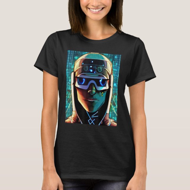 T-shirt Conception du Geek informatique Cyberpunk Hacker_1 (Devant)