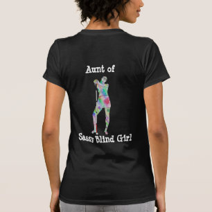 T-shirt Conception du jour de sécurité de la canne blanc
