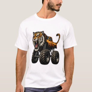 T-shirt Conception du Monster Truck Tigre Féroce