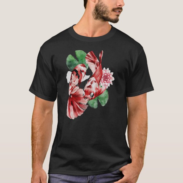 T-shirt Conception du poisson Koi  (Devant)