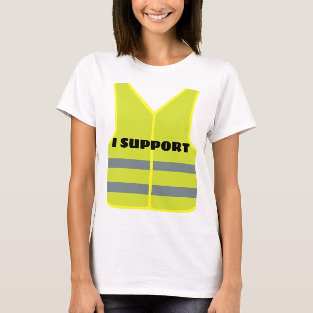 T-shirt Conception du support du gilet jaune (Devant)