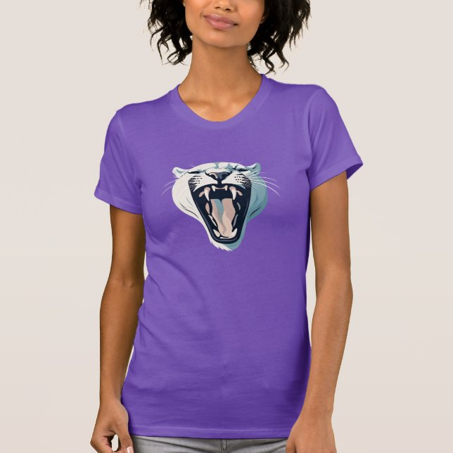 T-shirt Conception du visage du tigre en colère (Devant)