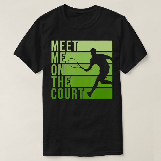 T-shirt Conception d'un court de tennis pour un joueur de  (Design devant)