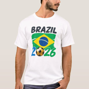 T-shirt Conception d'un fan de football brésilien 2026 ave