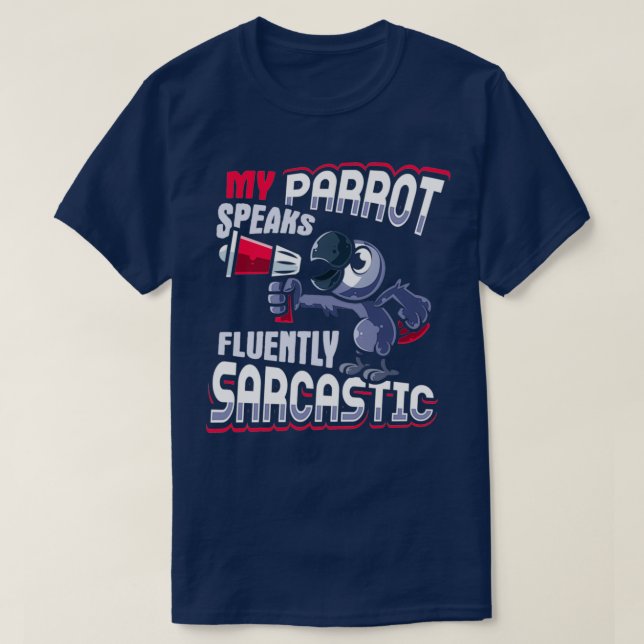 T-shirt Conception d'un perroquet gris africain pour un Ne (Design devant)