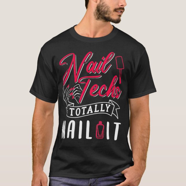 T-shirt Conception D'Un Technicien De Clou Pour Un Manicur (Devant)