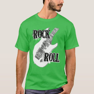 T-shirt Conception d'une guitare électrique Rock and Roll 