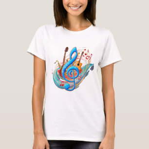 T-shirt Conception dynamique inspirée par la musique avec