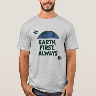 T-shirt Conception éco 'Terre d'abord, toujours' amoureux