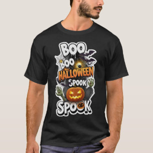 T-shirt Conception effrayante d'Halloween avec citrouilles