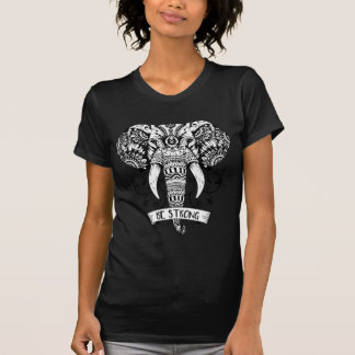 T-shirt Conception élégante de croquis de tête d'éléphant
