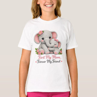 T-shirt Conception éléphant de maman d'abord _ Cadeau de f
