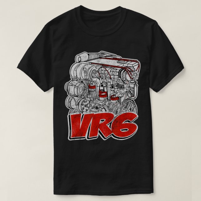 T-shirt Conception en panne du moteur VR6 (Design devant)