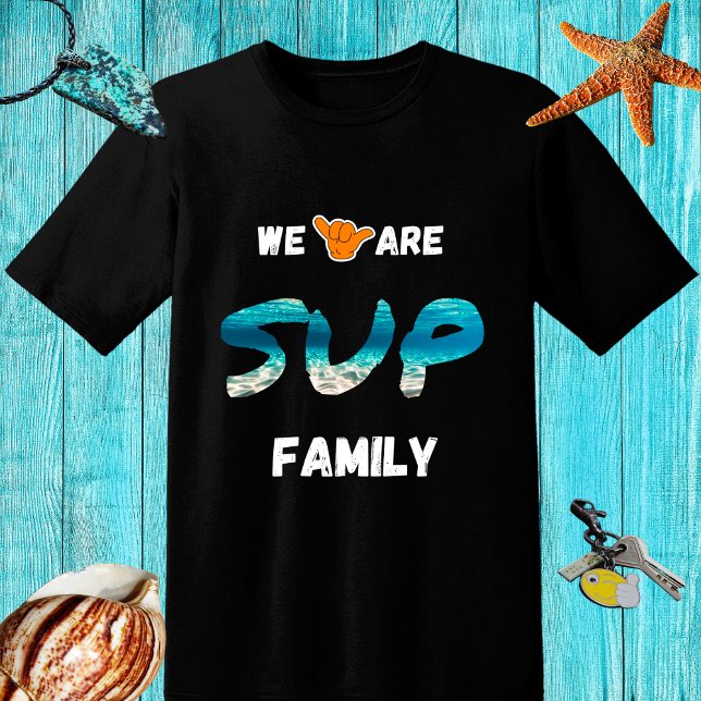 T-shirt Conception familiale SUP avec main shaka (Créateur téléchargé)