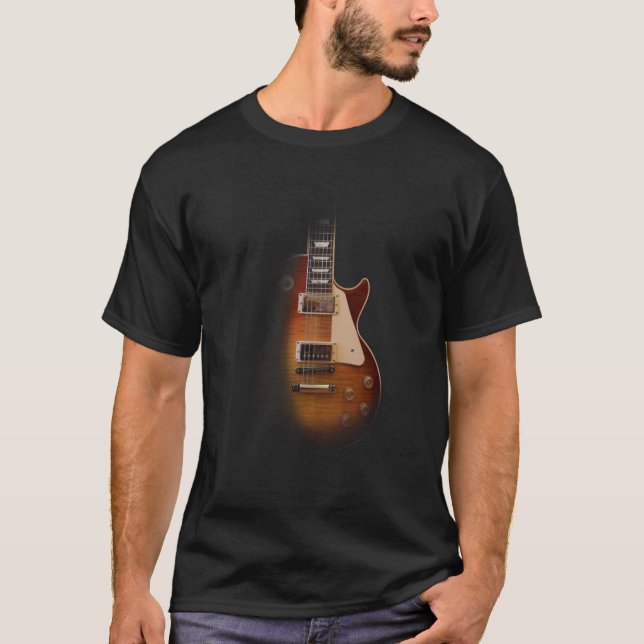 T-shirt Conception fanée de guitare électrique (Devant)