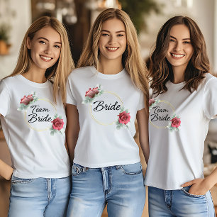 T-shirt Conception florale de mariée pour la fête de Bache