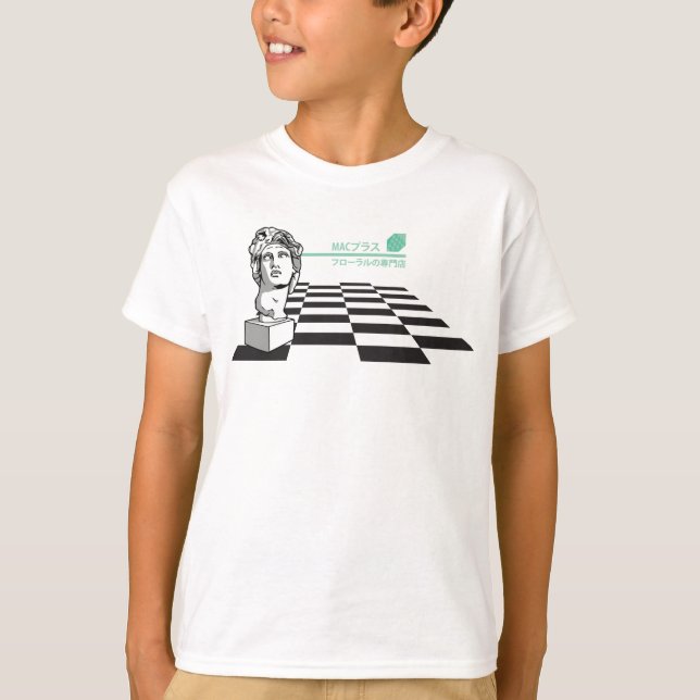 T-shirt Conception florale de Vaporwave de magasin (Devant)