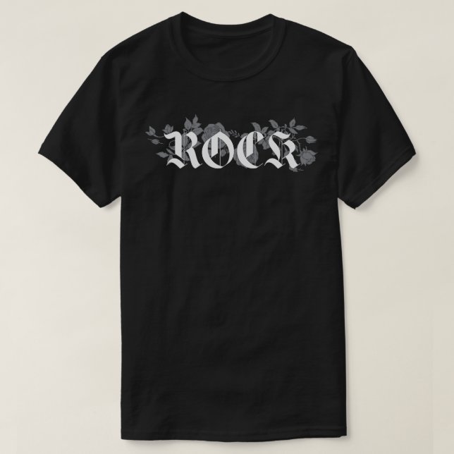 T-shirt conception florale rocheuse (Design devant)