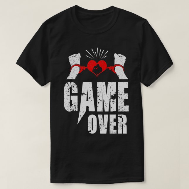 T-shirt Conception Game Over pour l'enterrement de vie de  (Design devant)