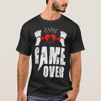 T-shirt Conception Game Over pour un enterrement de vie de
