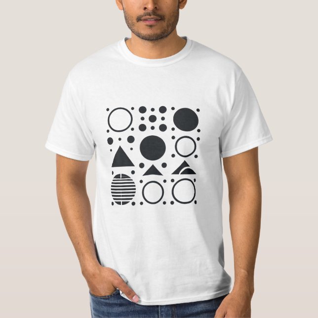 T-shirt Conception géométrique simple (Devant)