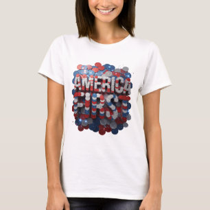 T-shirt Conception graphique artistique argent AMÉRIQUE D'