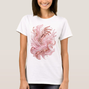 T-shirt Conception graphique d'art abstrait or moderne
