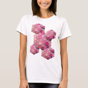 T-shirt Conception graphique d'art abstrait rose moderne