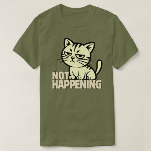 T-shirt Conception graphique de chat à attitude simple