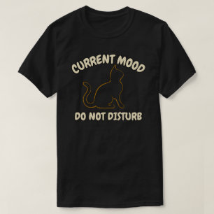 T-shirt Conception Graphique de Chat Humeur Actuelle Ne Pa