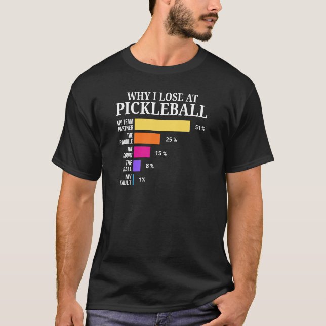 T-shirt Conception graphique de tableau de perte de pickle (Devant)