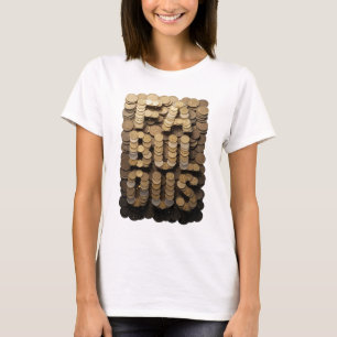 T-shirt Conception graphique de tissu doré croquant