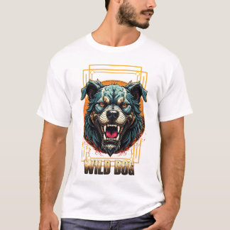 T-shirt Conception graphique en fibre "Wild Dog"