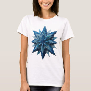 T-shirt Conception graphique étoile de glace bleue argenté
