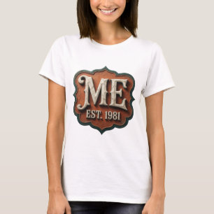T-shirt Conception graphique grise accrocheuse ME EST 1981